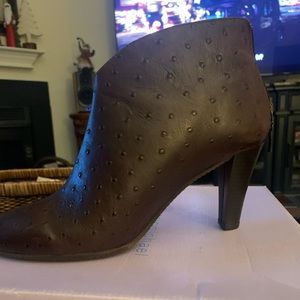 Eric Michael Kia Brown Leather Bootie